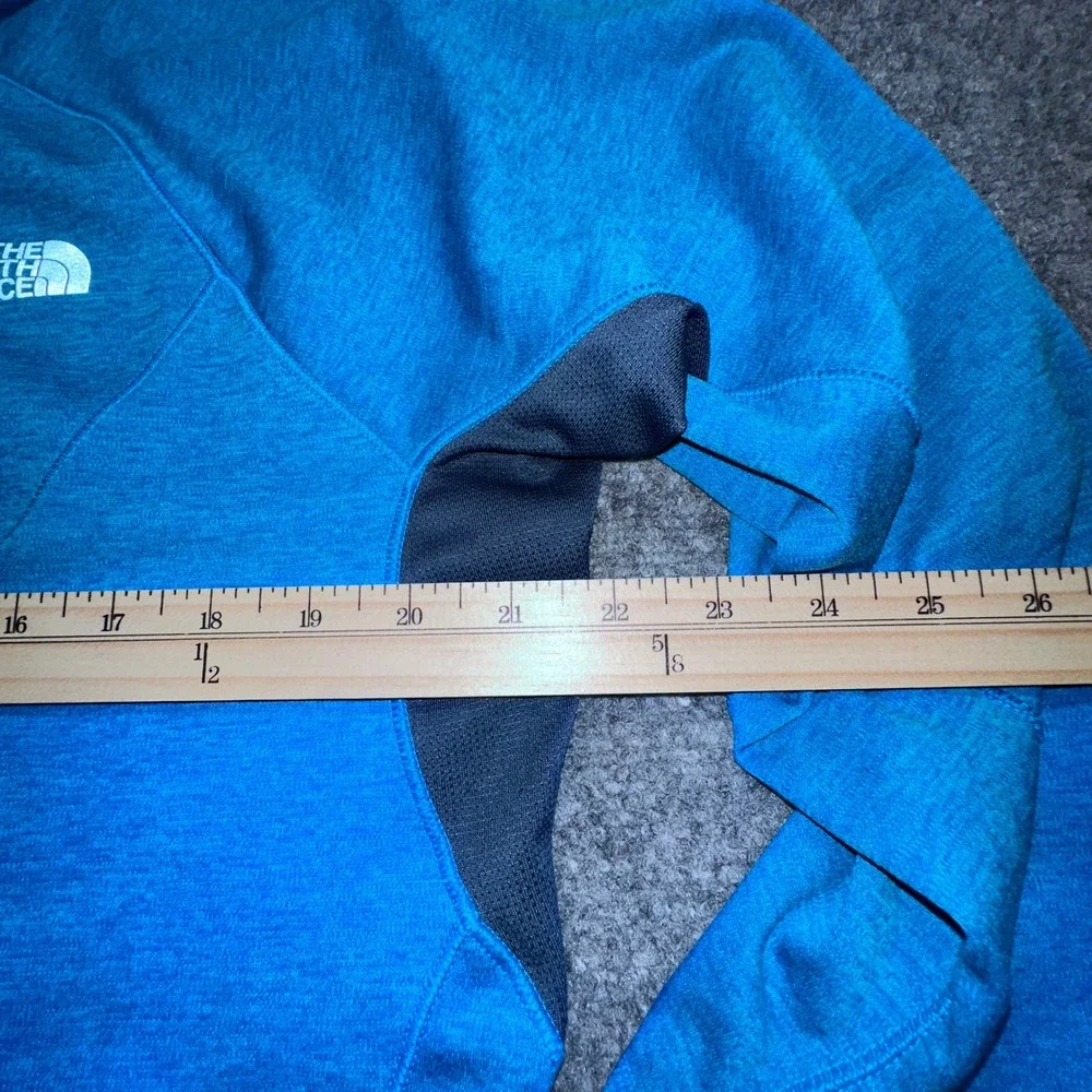 The North Face Mens L‎ G Blue FlashDry 1/4 Zip Pullover Athletic Shirt